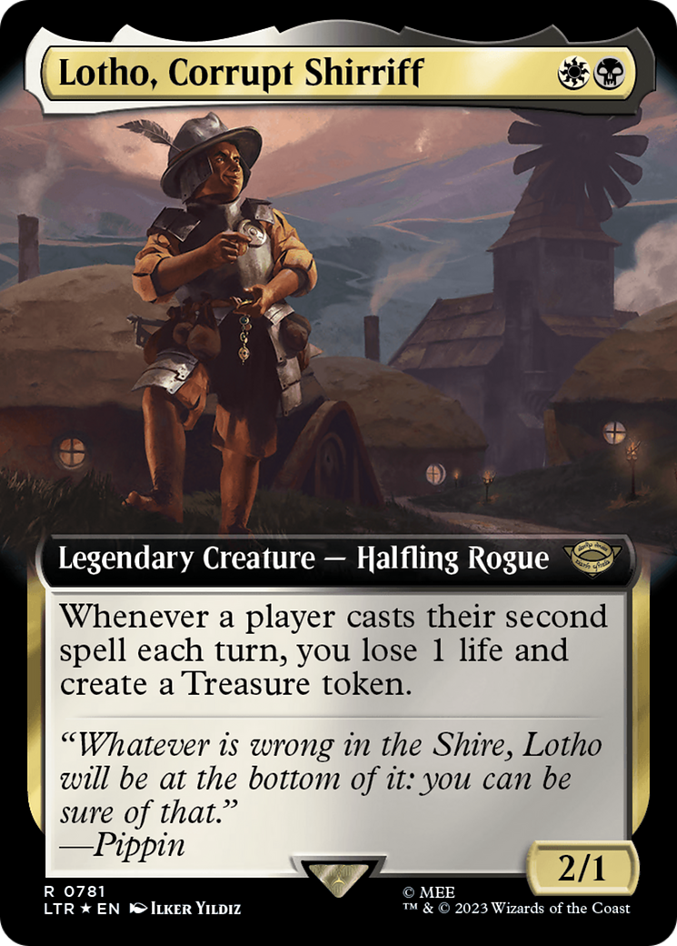Lotho, Corrupt Shirriff (Extended Art) (Surge Foil) [The Lord of the Rings: Tales of Middle-Earth] - Destination Retro