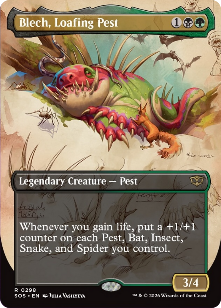 Blech, Loafing Pest (Borderless) [Secrets of Strixhaven] - Destination Retro