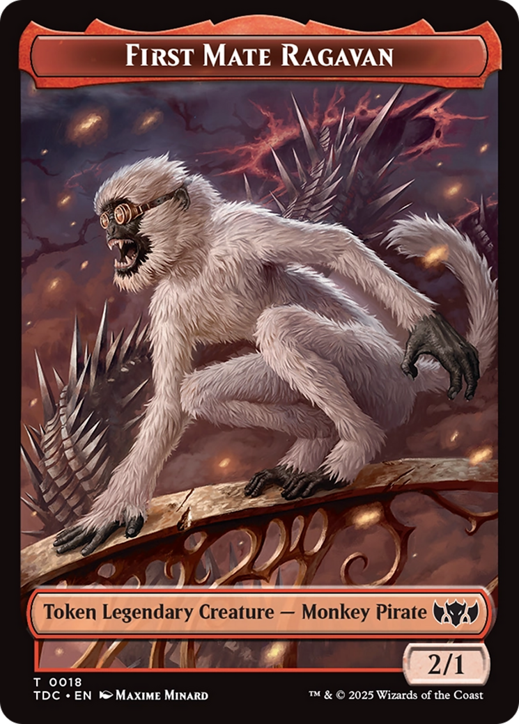 First Mate Ragavan // Treasure Double-Sided Token [Tarkir: Dragonstorm Commander Tokens] - Destination Retro
