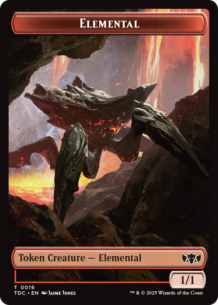 Elemental (0016) // Gold Double-Sided Token [Tarkir: Dragonstorm Commander Tokens] - Destination Retro