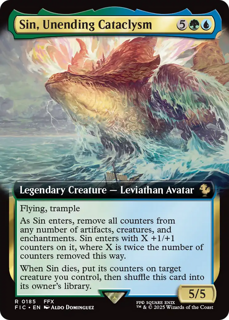 Sin, Unending Cataclysm (Extended Art) [FINAL FANTASY Commander] - Destination Retro