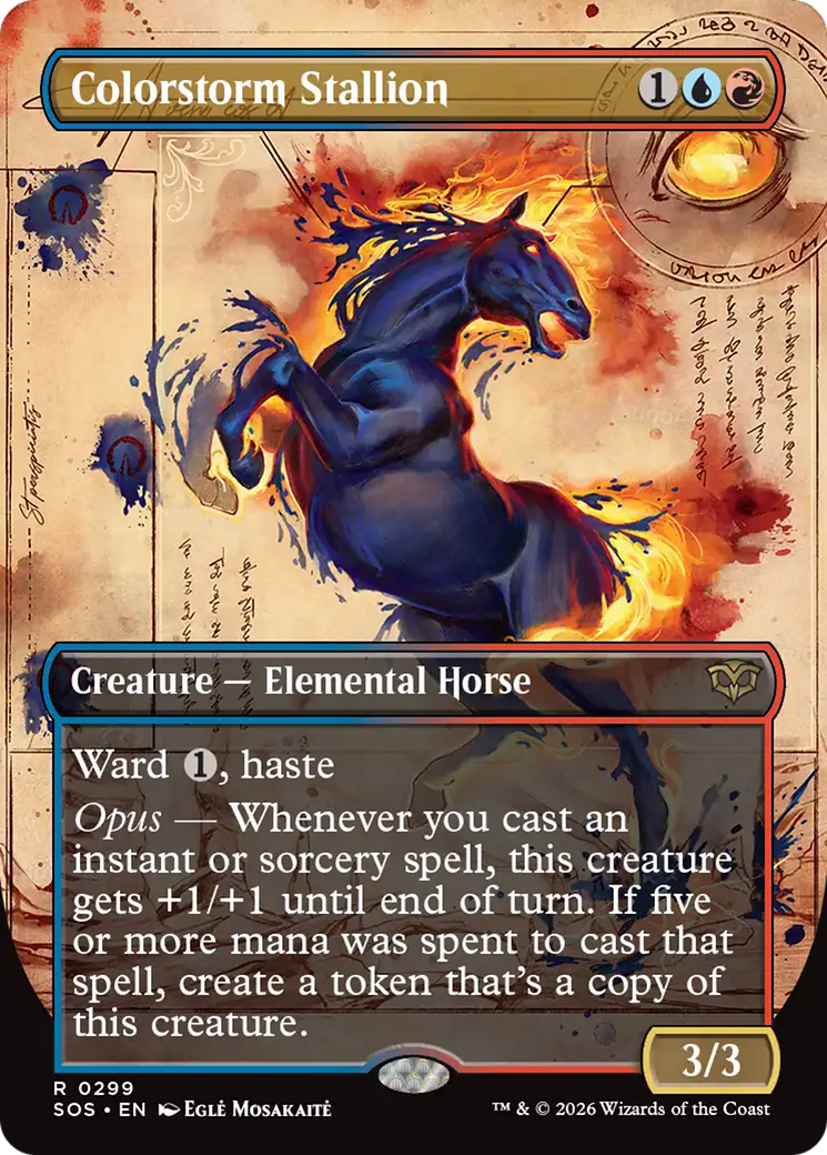 Colorstorm Stallion (Borderless) [Secrets of Strixhaven] - Destination Retro