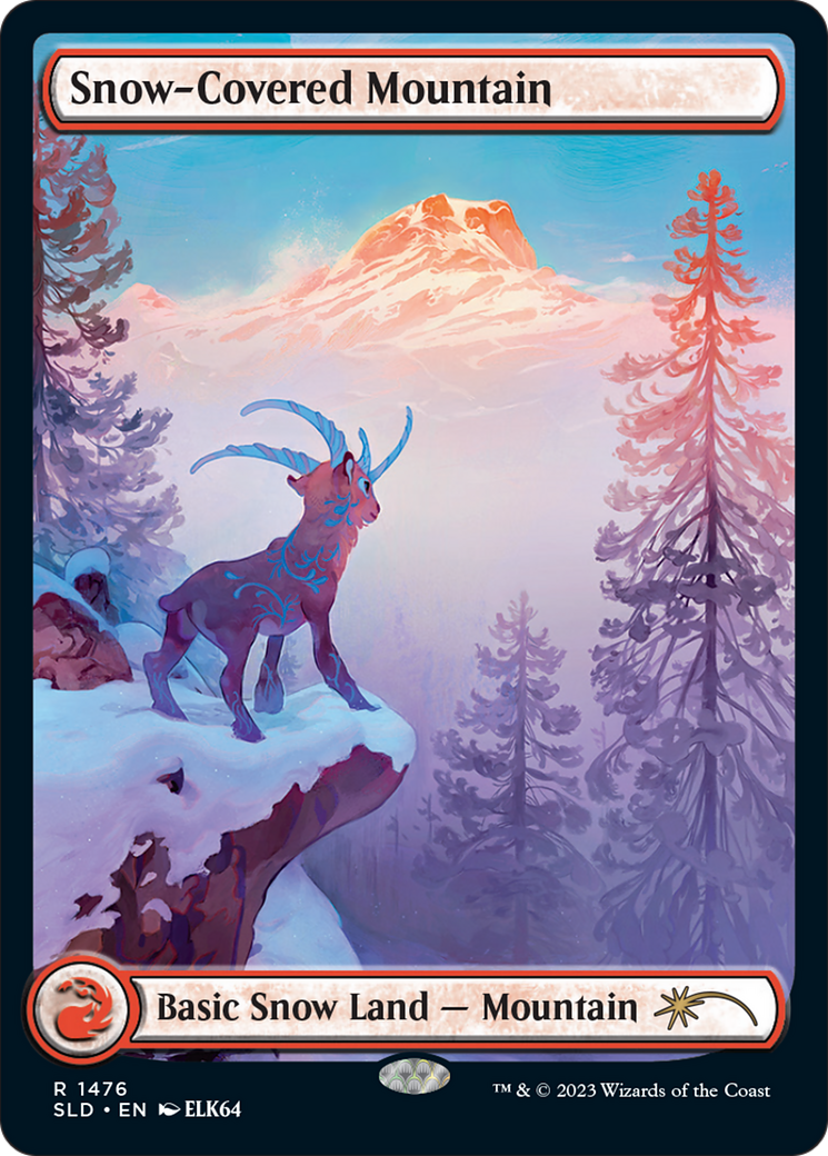 Snow-Covered Mountain (1476) [Secret Lair Drop Series] - Destination Retro
