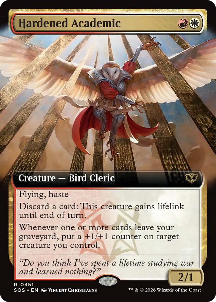 Hardened Academic (Extended Art) [Secrets of Strixhaven] - Destination Retro