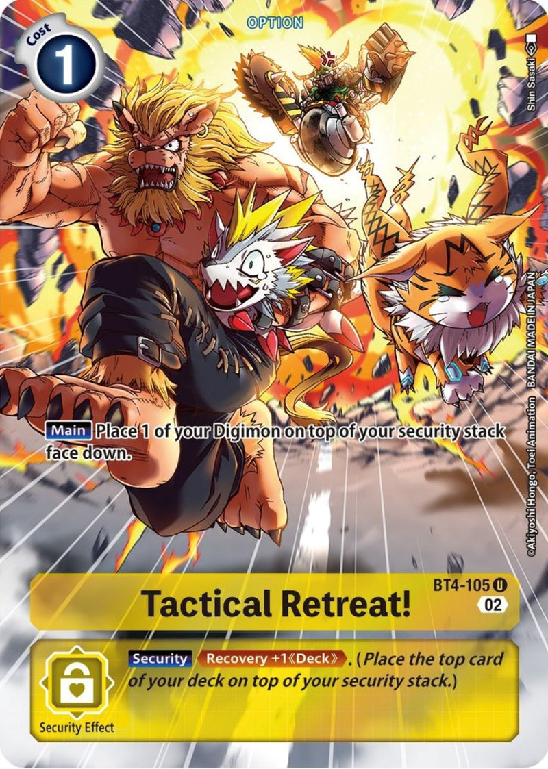 Tactical Retreat! [BT4-105] (Alternate Art) [Starter Deck: Beelzemon Advanced Deck Set] - Destination Retro