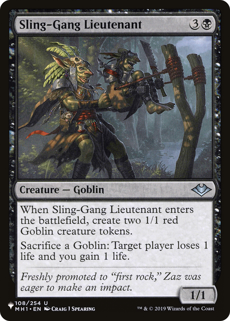 Sling-Gang Lieutenant [The List] - Destination Retro