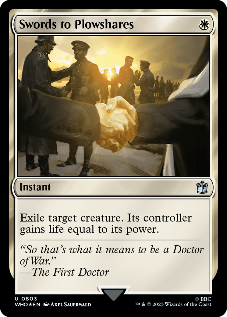 Swords to Plowshares (Surge Foil) [Doctor Who] - Destination Retro