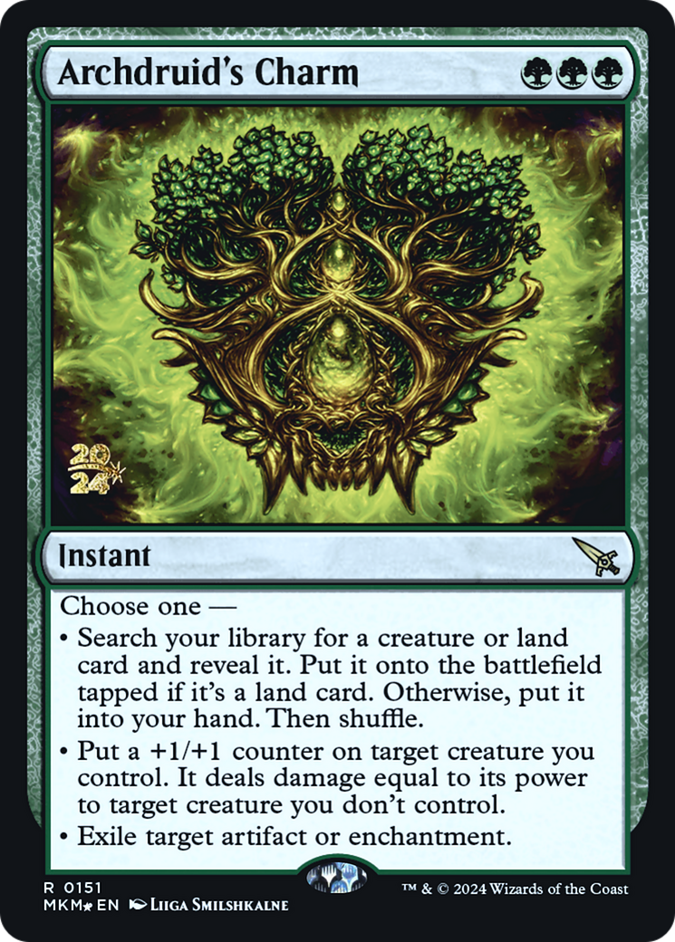 Archdruid's Charm [Murders at Karlov Manor Prerelease Promos] - Destination Retro