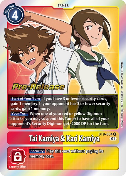 Tai Kamiya & Kari Kamiya [BT9-084] [X Record Pre-Release Promos] - Destination Retro