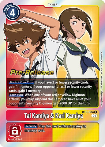 Tai Kamiya & Kari Kamiya [BT9-084] [X Record Pre-Release Promos] - Destination Retro