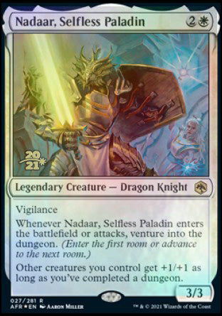 Nadaar, Selfless Paladin [Dungeons & Dragons: Adventures in the Forgotten Realms Prerelease Promos] - Destination Retro
