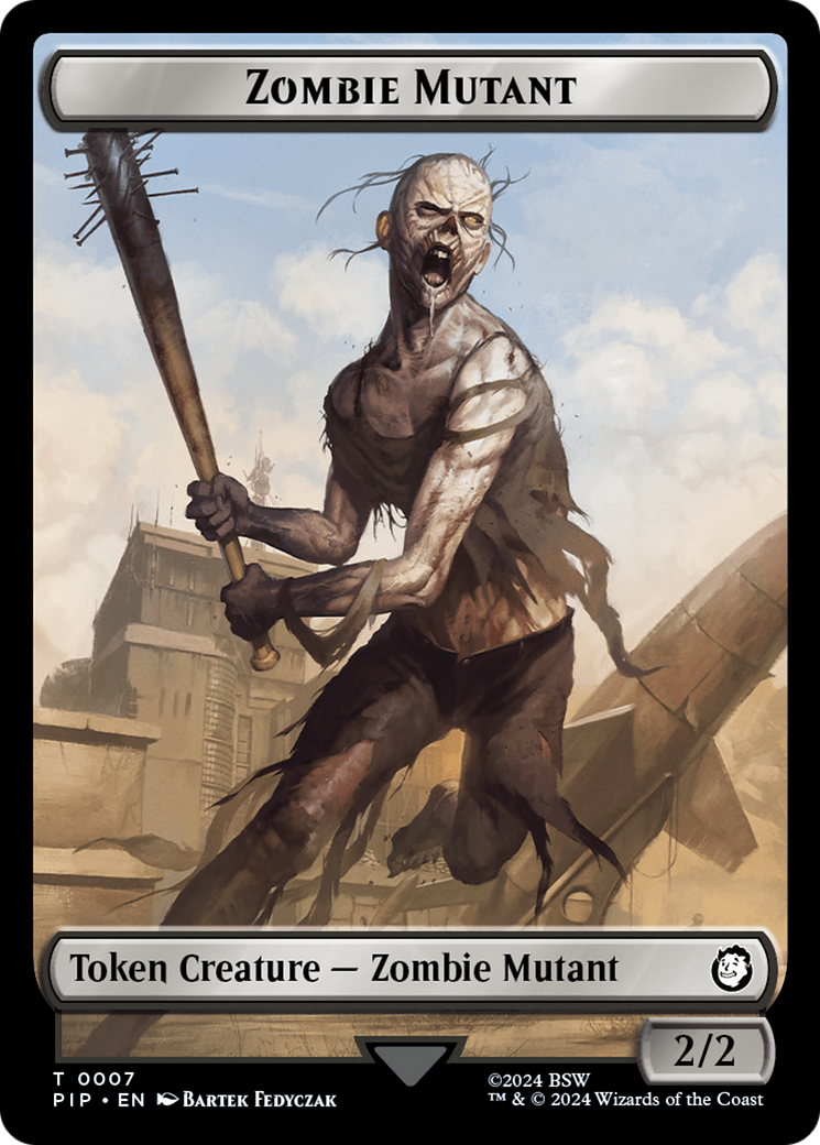 Treasure (0019) // Zombie Mutant Double-Sided Token [Fallout Tokens] - Destination Retro