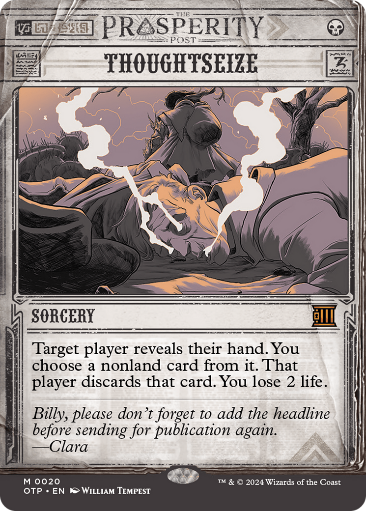 Thoughtseize [Outlaws of Thunder Junction: Breaking News] - Destination Retro