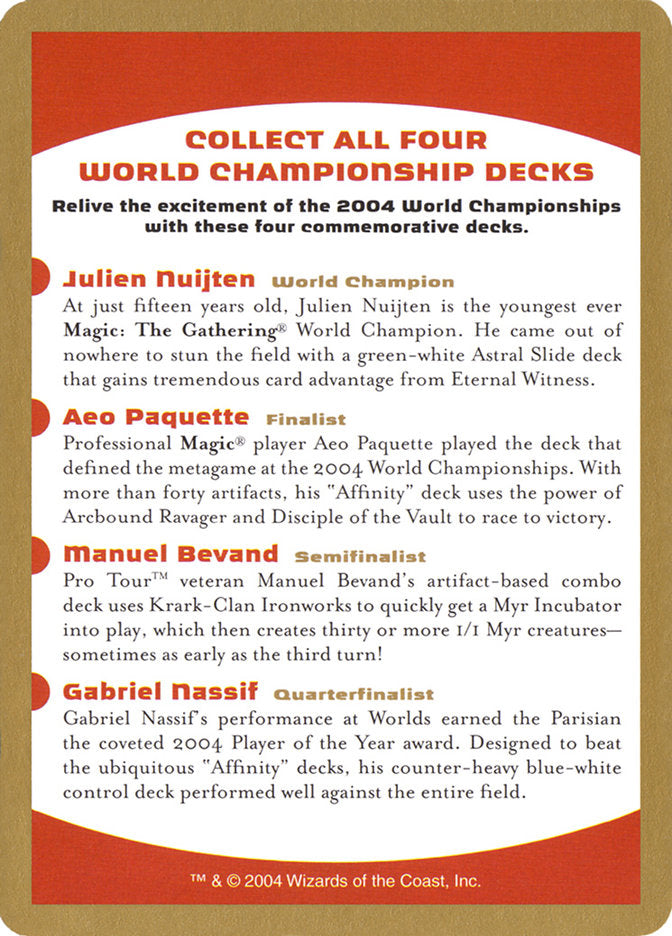 2004 World Championships Ad [World Championship Decks 2004] - Destination Retro