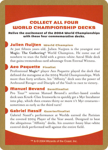 2004 World Championships Ad [World Championship Decks 2004] - Destination Retro