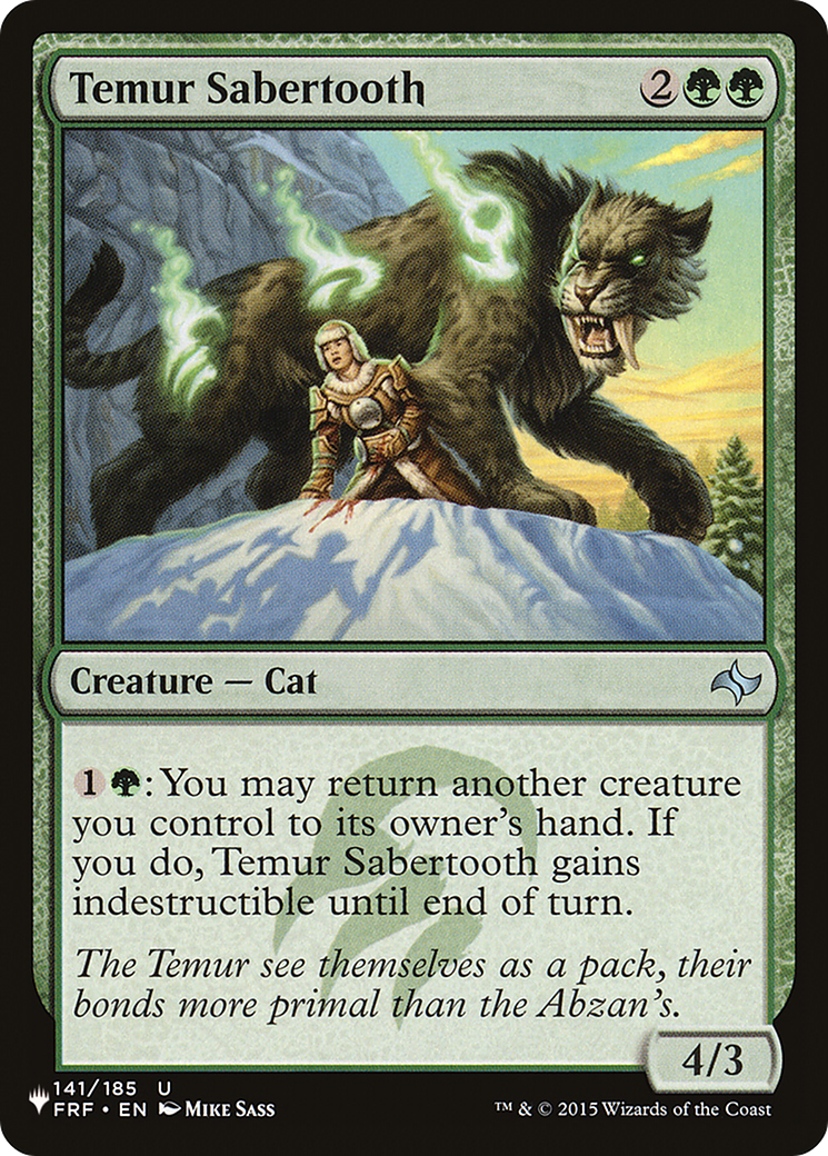 Temur Sabertooth [The List] - Destination Retro