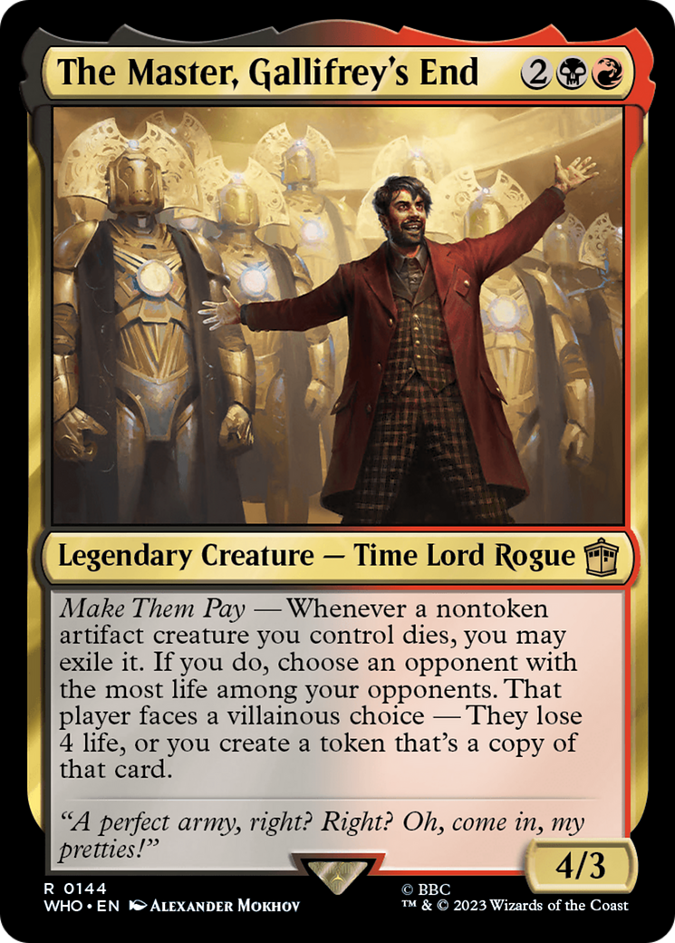 The Master, Gallifrey's End [Doctor Who] - Destination Retro