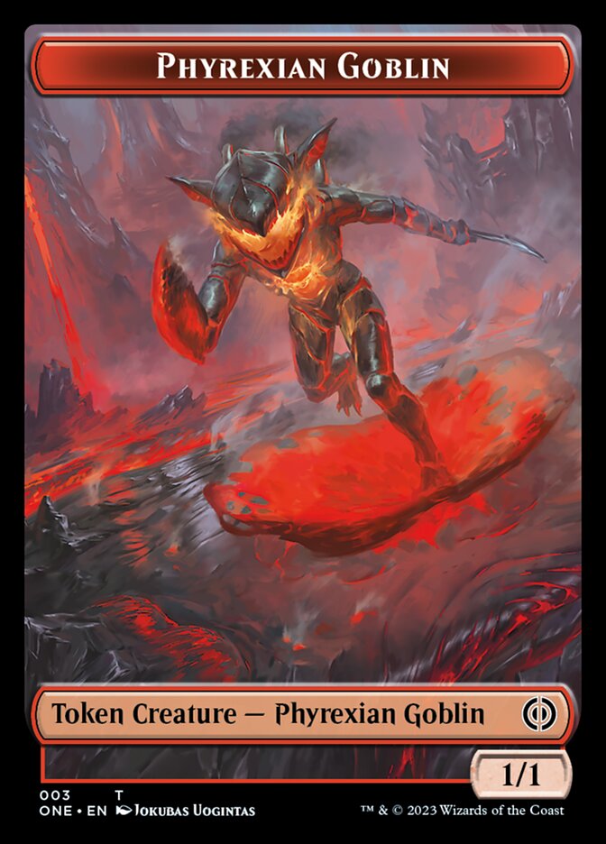 Phyrexian Mite (011) // Phyrexian Goblin Double-Sided Token [Phyrexia: All Will Be One Tokens] - Destination Retro