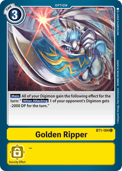 Golden Ripper [BT1-104] [Release Special Booster Ver.1.0] - Destination Retro