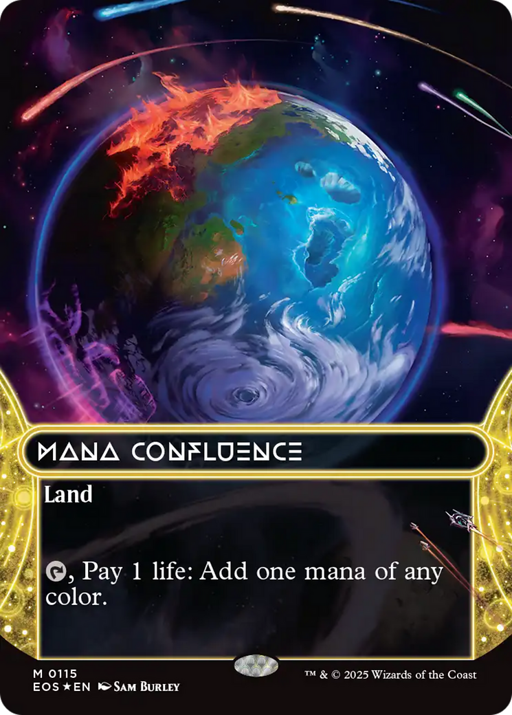 Mana Confluence (0115) (Borderless) (Galaxy Foil) [Edge of Eternities: Stellar Sights] - Destination Retro