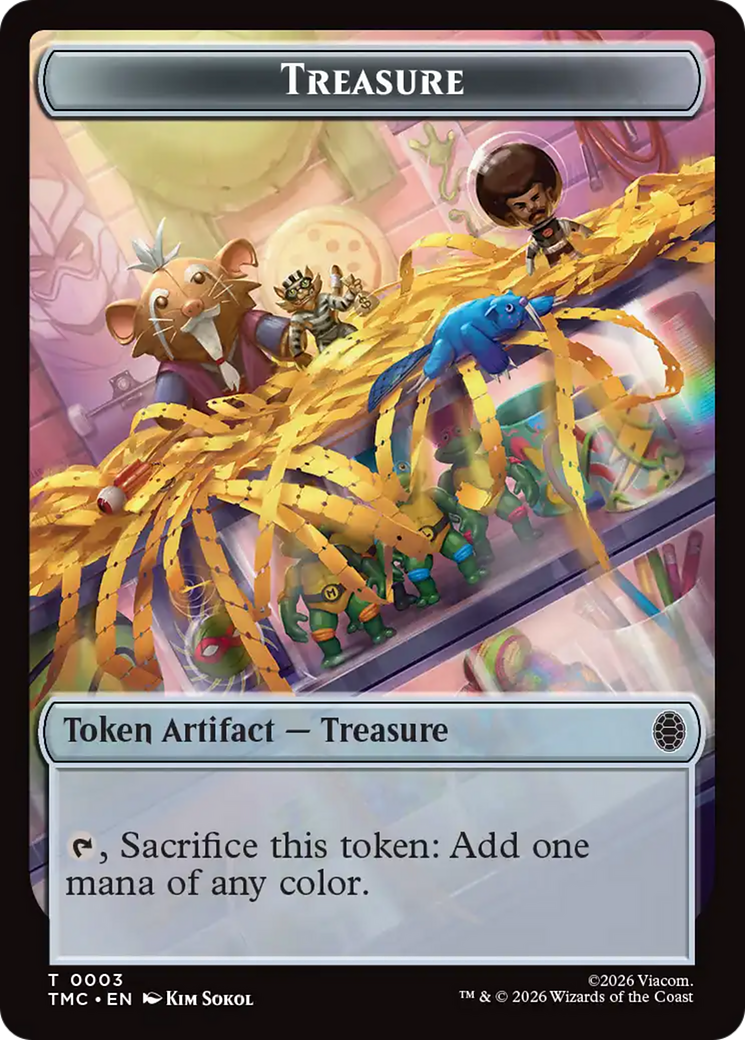 Treasure // Clue Double-Sided Token [Teenage Mutant Ninja Turtles Commander Tokens] - Destination Retro