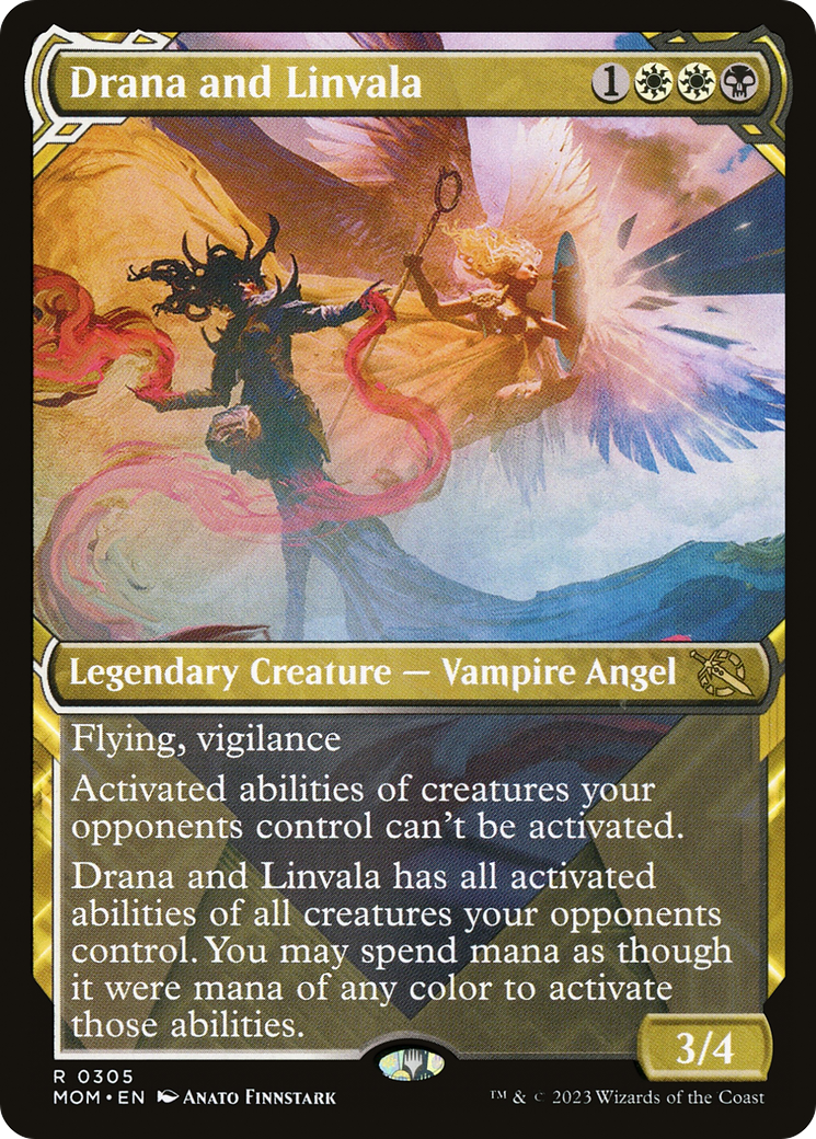 Drana and Linvala (Showcase Planar Booster Fun) [March of the Machine] - Destination Retro