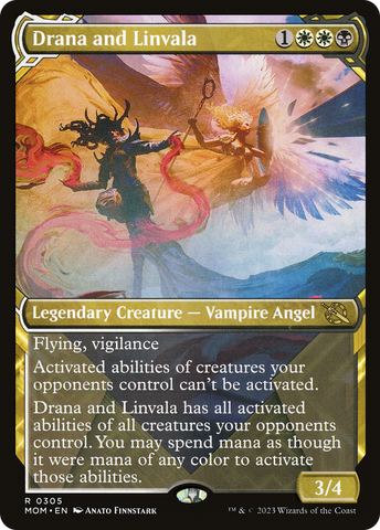 Drana and Linvala (Showcase Planar Booster Fun) [March of the Machine] - Destination Retro