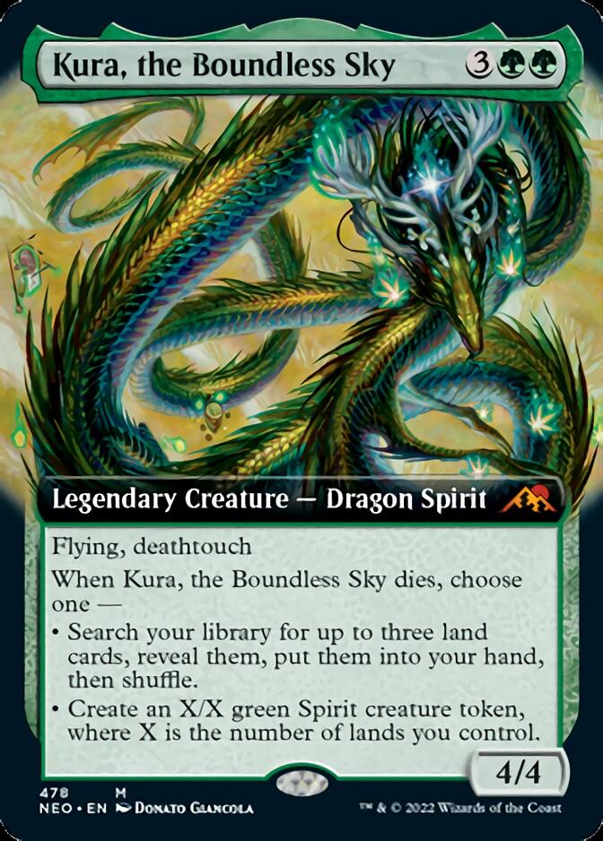 Kura, the Boundless Sky (Extended Art) [Kamigawa: Neon Dynasty] - Destination Retro