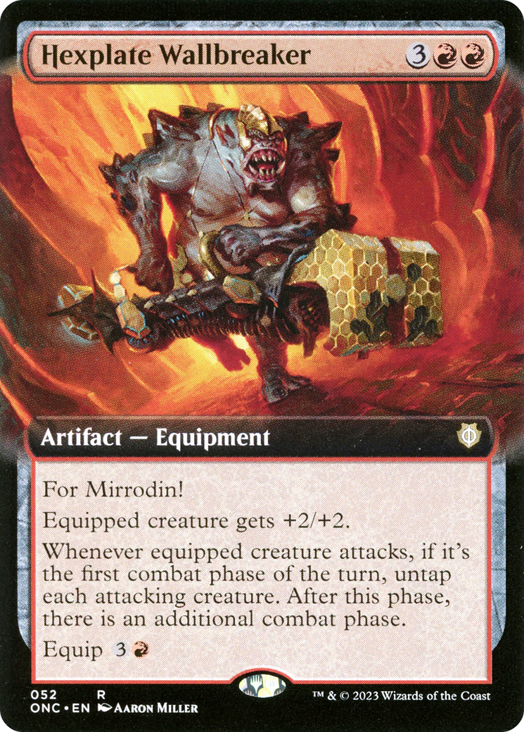 Hexplate Wallbreaker (Extended Art) [Phyrexia: All Will Be One Commander] - Destination Retro