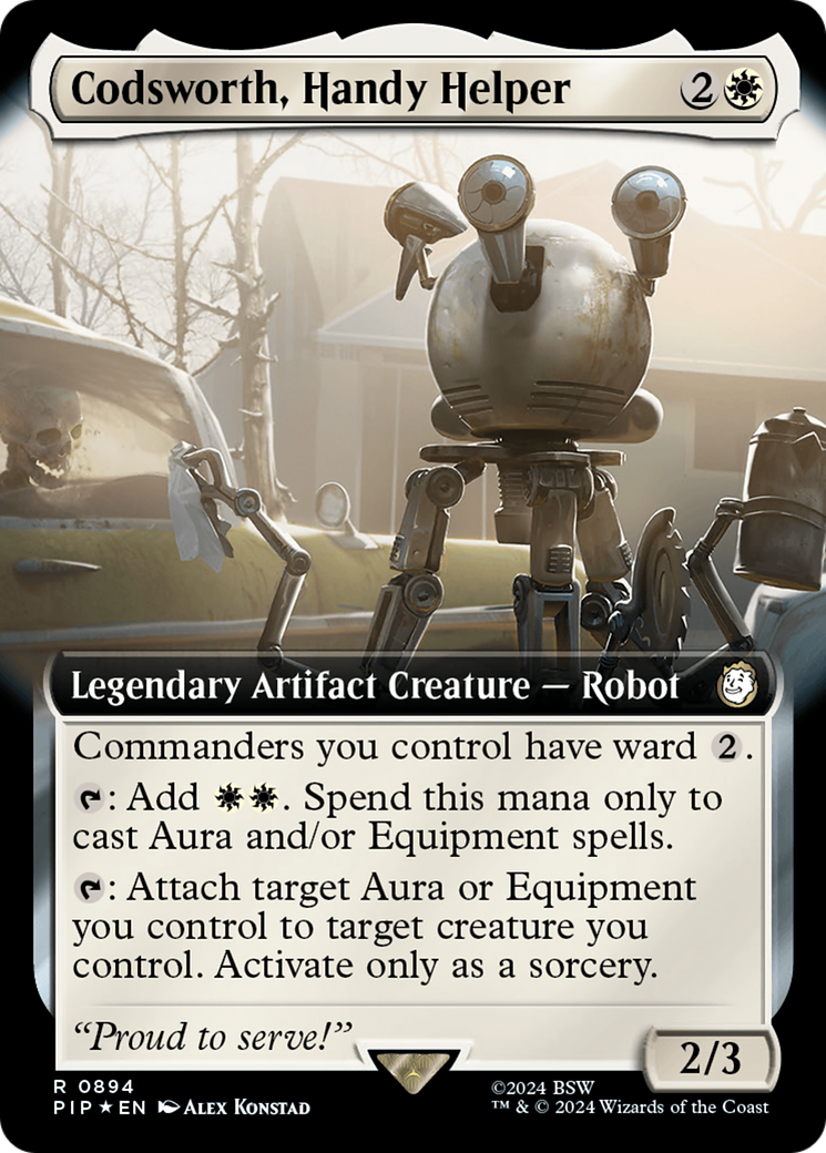 Codsworth, Handy Helper (Extended Art) (Surge Foil) [Fallout] - Destination Retro