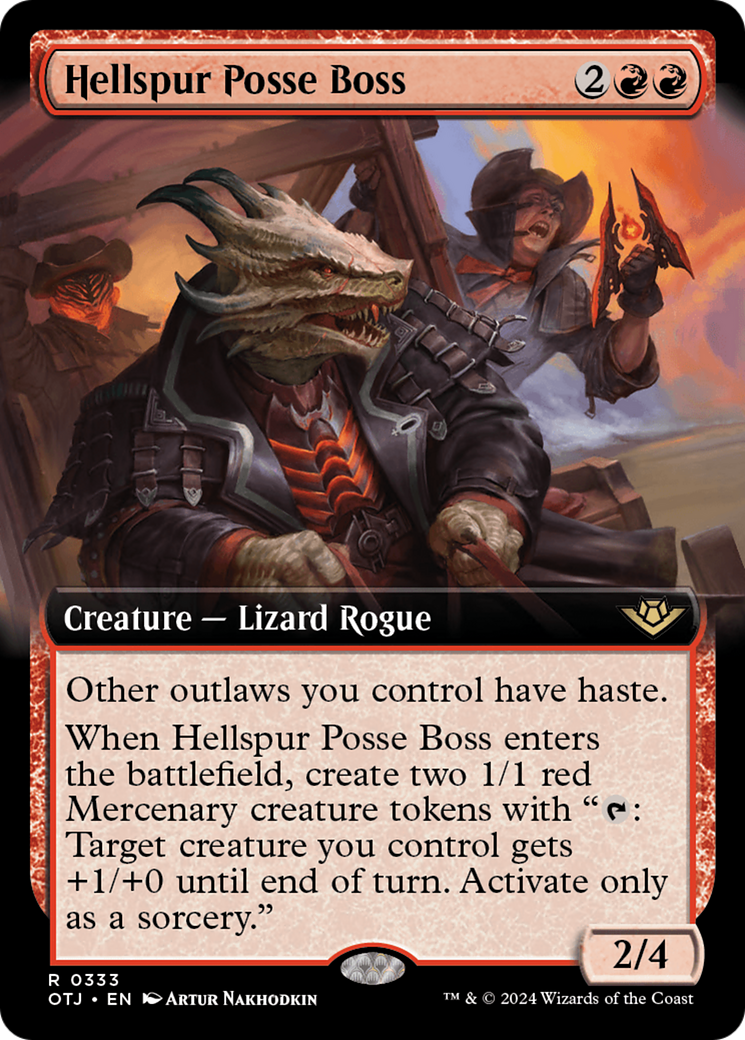 Hellspur Posse Boss (Extended Art) [Outlaws of Thunder Junction] - Destination Retro