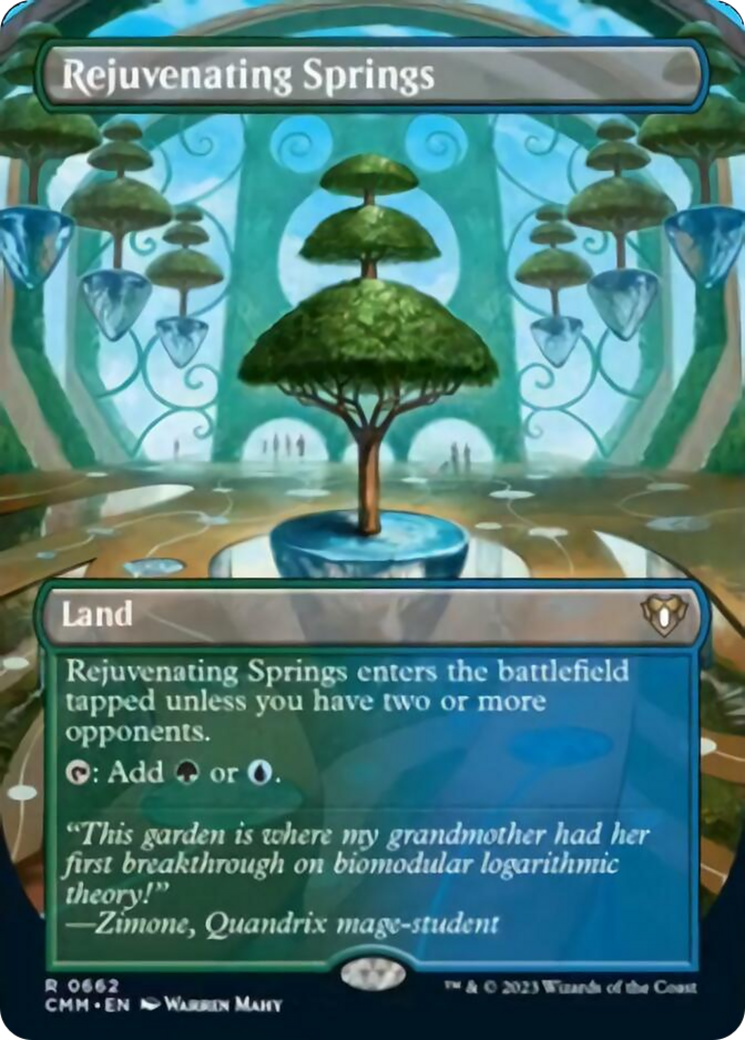 Rejuvenating Springs (Borderless Alternate Art) [Commander Masters] - Destination Retro