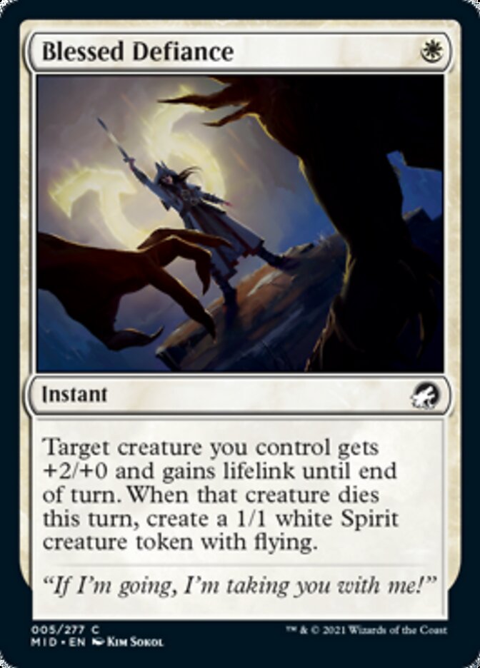 Blessed Defiance [Innistrad: Midnight Hunt] - Destination Retro