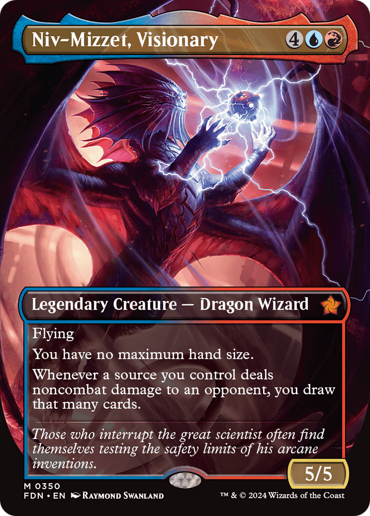 Niv-Mizzet, Visionary (Borderless) [Foundations] - Destination Retro