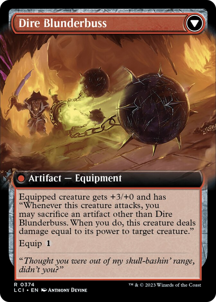 Dire Flail (Extended Art) [The Lost Caverns of Ixalan] - Destination Retro