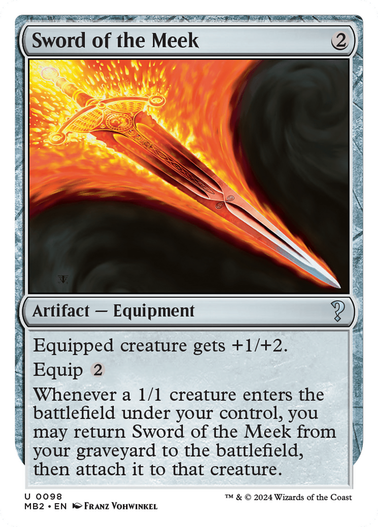 Sword of the Meek (White Border) [Mystery Booster 2] - Destination Retro