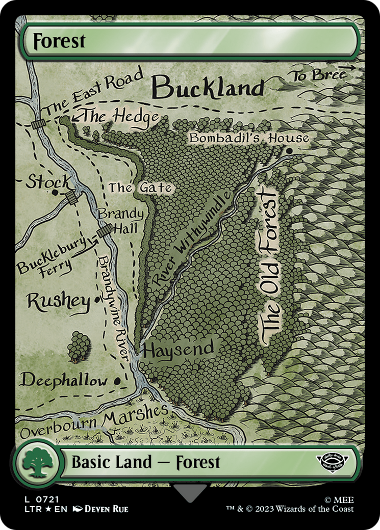 Forest (0721) (Surge Foil) [The Lord of the Rings: Tales of Middle-Earth] - Destination Retro