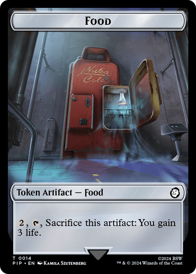 Food (0014) // Clue Double-Sided Token [Fallout Tokens] - Destination Retro
