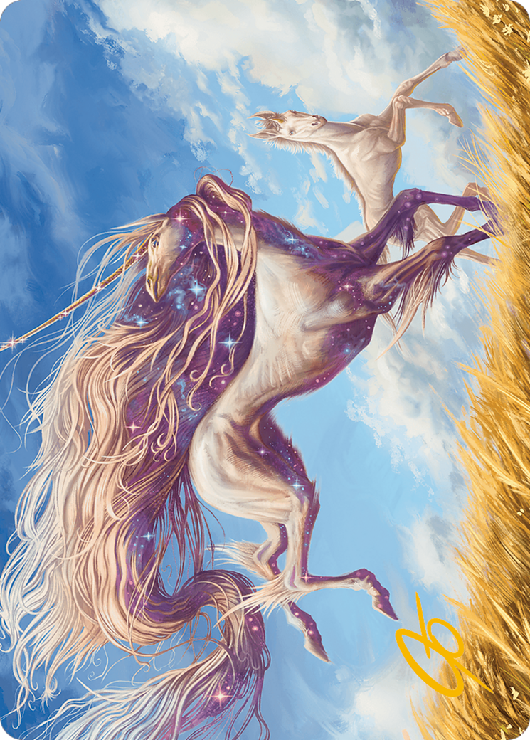 Nyxborn Unicorn Art Card (Gold-Stamped Signature) [Modern Horizons 3 Art Series] - Destination Retro