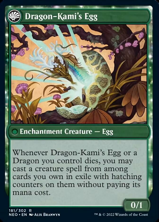 The Dragon-Kami Reborn // Dragon-Kami's Egg [Kamigawa: Neon Dynasty] - Destination Retro