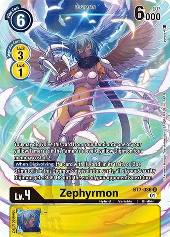 Zephyrmon [BT7-036] (Alternate Art) [Dimensional Phase] - Destination Retro