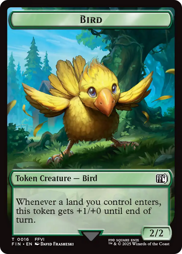 Bird (0016) // Wizard (0014) Double-Sided Token [FINAL FANTASY Tokens] - Destination Retro