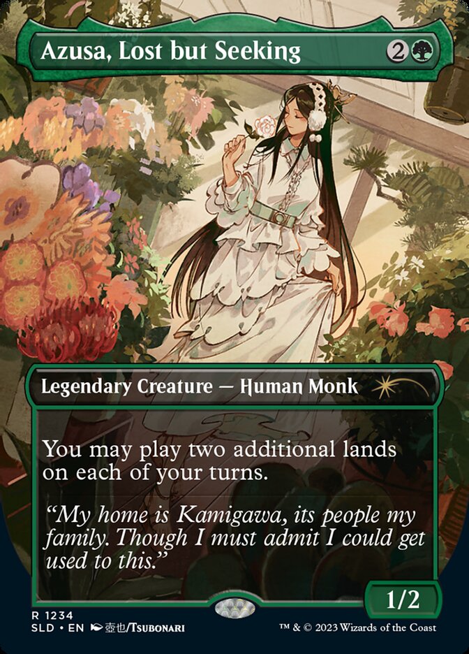 Azusa, Lost but Seeking (Borderless) [Secret Lair Drop Series] - Destination Retro