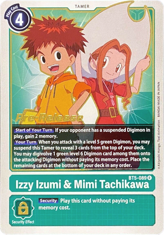 Izzy Izumi & Mimi Tachikawa [BT5-089] [Battle of Omni Pre-Release Promos] - Destination Retro