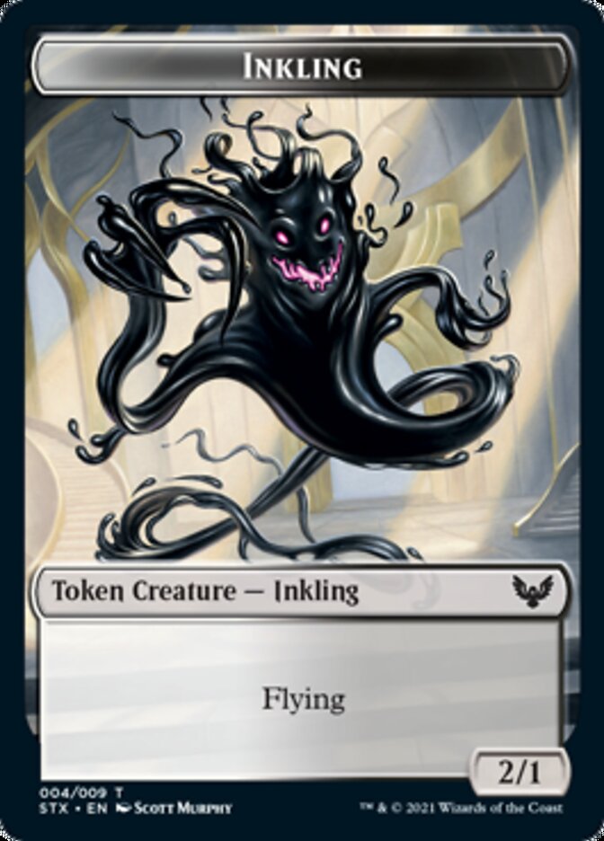 Inkling // Spirit Double-Sided Token [Strixhaven: School of Mages Tokens] - Destination Retro