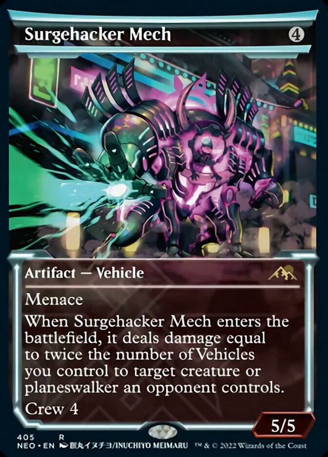 Surgehacker Mech (Showcase Soft Glow) [Kamigawa: Neon Dynasty] - Destination Retro