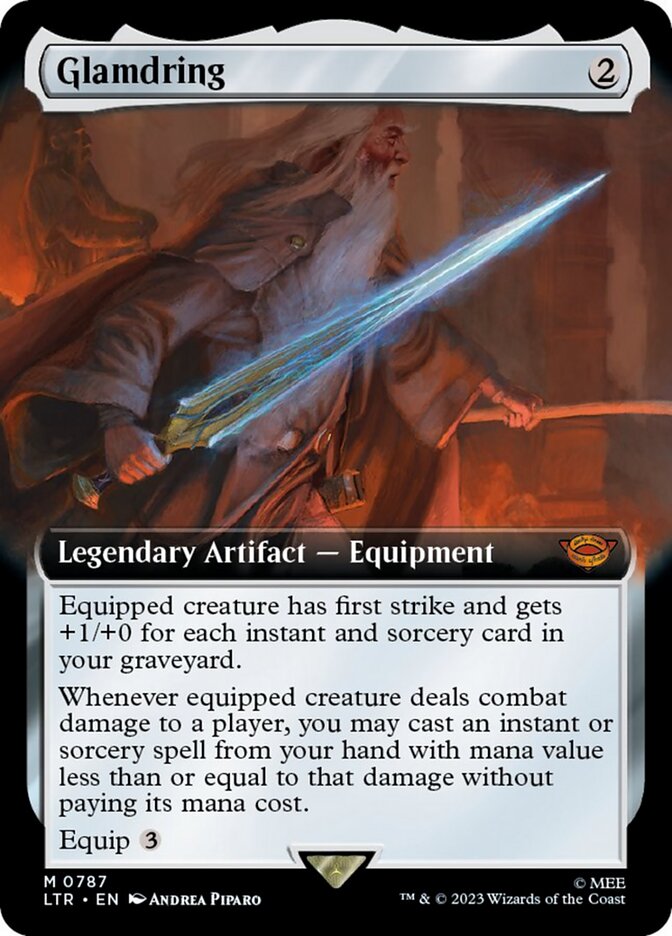 Glamdring (Extended Art) (Surge Foil) [The Lord of the Rings: Tales of Middle-Earth] - Destination Retro