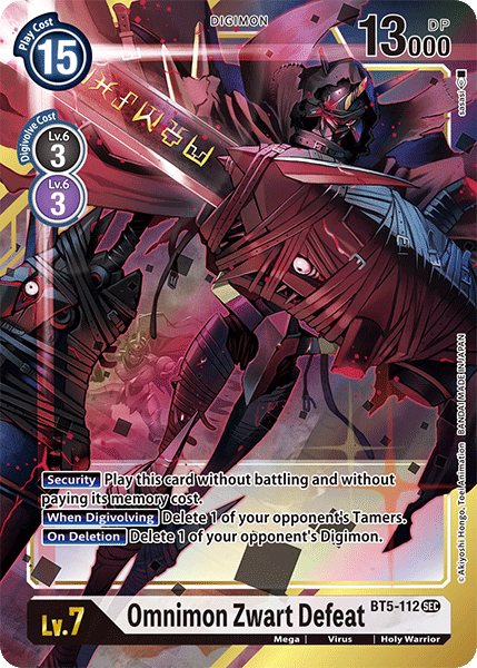 Omnimon Zwart Defeat [BT5-112] (Alternate Art) [Battle of Omni] - Destination Retro