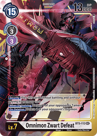 Omnimon Zwart Defeat [BT5-112] (Alternate Art) [Battle of Omni] - Destination Retro