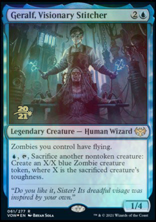 Geralf, Visionary Stitcher [Innistrad: Crimson Vow Prerelease Promos] - Destination Retro